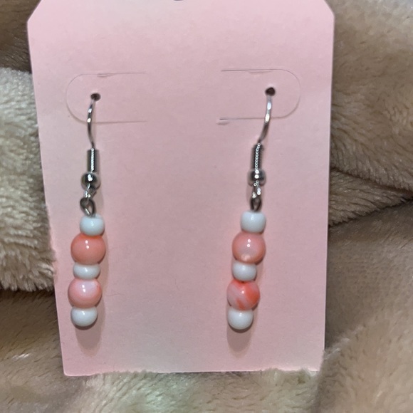pink earrings - Picture 2 of 2